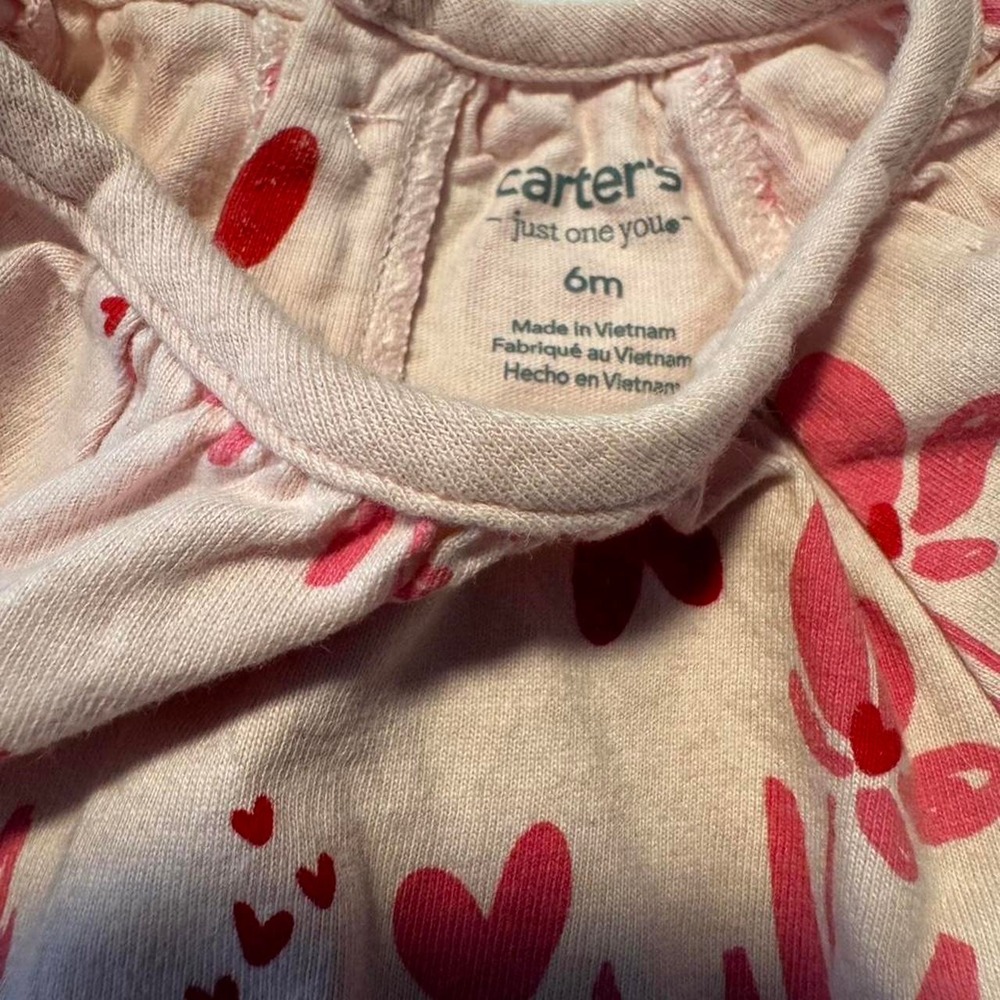 Carter's Pink Bubble Romper 6M Summer - Picture 3 of 3